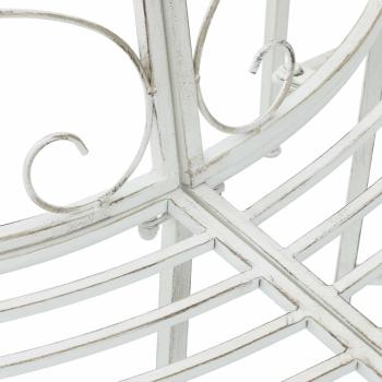 Baumbank 4-Sitzanzahl 160 x 80 x 89 cm Stahl Antik Weiß