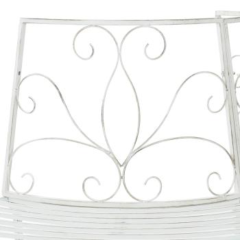 Baumbank 4-Sitzanzahl 160 x 80 x 89 cm Stahl Antik Weiß