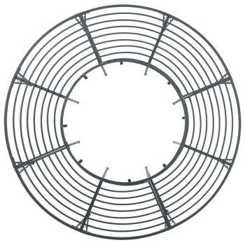 Baumbank 8-Sitzanzahl Ø 160 x 89 cm Stahl Silber Grau Rund