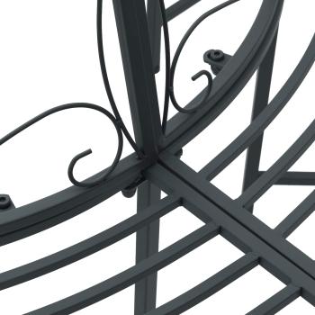 Baumbank 8-Sitzanzahl Ø 160 x 89 cm Stahl Silber Grau Rund