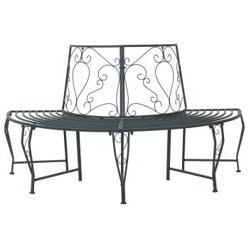 ARDEBO.de - Baumbank 4-Sitzanzahl 160 x 80 x 89 cm Stahl Silber Grau