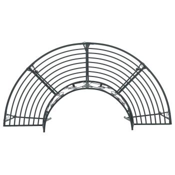 Baumbank 4-Sitzanzahl 160 x 80 x 89 cm Stahl Silber Grau