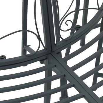 Baumbank 4-Sitzanzahl 160 x 80 x 89 cm Stahl Silber Grau