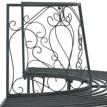 Baumbank 4-Sitzanzahl 160 x 80 x 89 cm Stahl Silber Grau