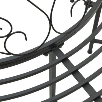 Baumbank 8-Sitzanzahl Ø 160 x 89 cm Stahl Schwarz Rund