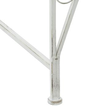 Baumbank 8-Sitzanzahl Ø 160 x 89 cm Stahl Antik Weiß Rund