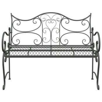 Gartenbank 2-Sitzanzahl 114 x 56,5 x 90 cm Stahl Silber Grau
