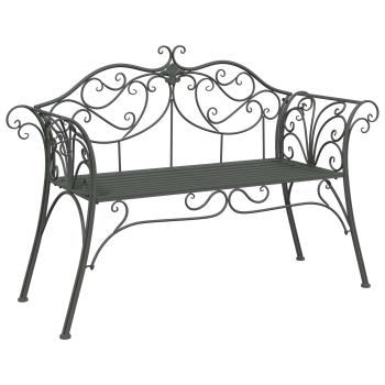 Gartenbank 2-Sitzanzahl 130 x 47 x 90 cm Stahl Silber Grau