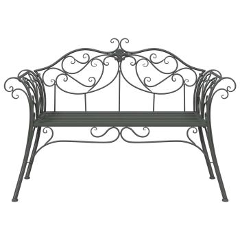 Gartenbank 2-Sitzanzahl 130 x 47 x 90 cm Stahl Silber Grau