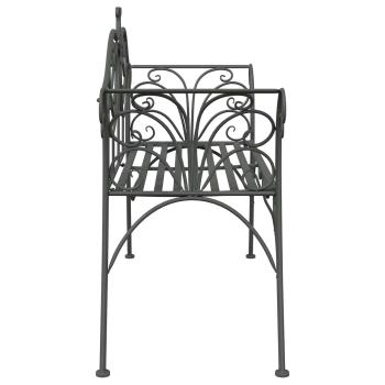 Gartenbank 2-Sitzanzahl 130 x 47 x 90 cm Stahl Silber Grau