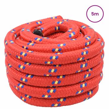 Bootsseil 5 mm 5 m Rot