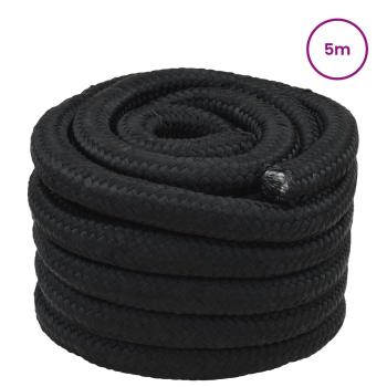 Bootsseil 5 mm 5 m Schwarz