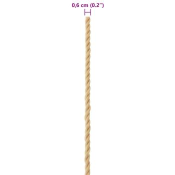 Bootsseil 6 mm 50 m Natur