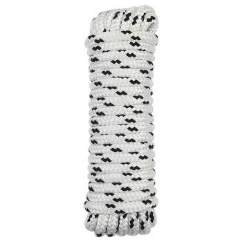 ARDEBO.de - Bootsseil 14 mm 15 m Weiß und Schwarz Polyester