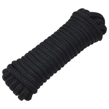 Bootsseil 10 mm 15 m Schwarz Polyester