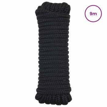 Bootsseil 16 mm 9 m Schwarz Polyester