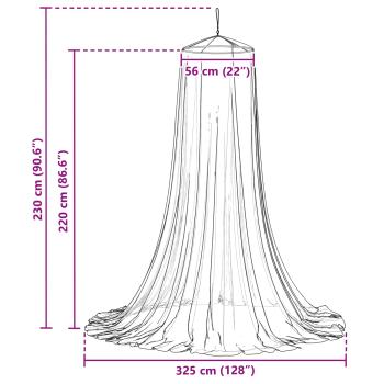 Moskito-Netz für das Bett 3 Stk. 156 Mesh Weiß ?56 x 220 cm