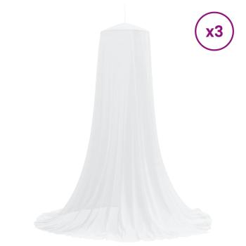 Moskito-Netz für das Bett 3 Stk. 156 Mesh Weiß ?56 x 220 cm