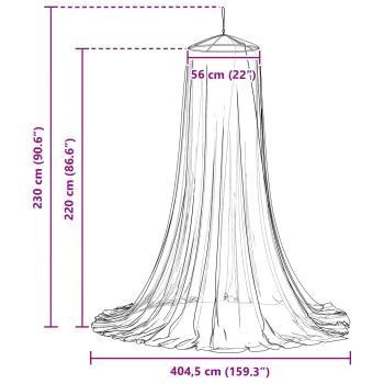Moskito-Netz für das Bett 3 Stk. 156 Mesh Weiß ?56 x 220 cm