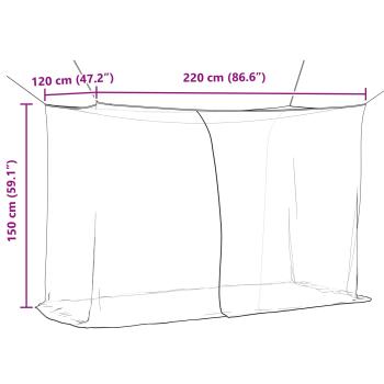 Moskito-Netz für das Bett 3 Stk. 156 Mesh Weiß Polyester