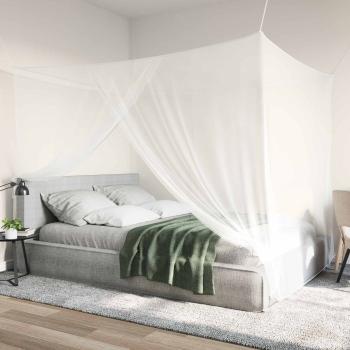 Moskito-Netz für das Bett 3 Stk. 156 Mesh Weiß Polyester
