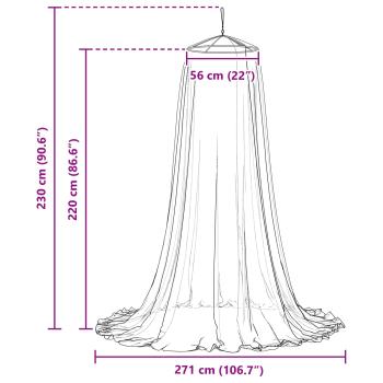 Moskito-Netz für das Bett 156 Mesh Schwarz ?56 x 220 cm
