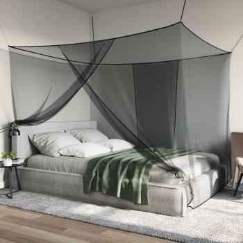 Moskito-Netz für das Bett 156 Mesh Schwarz 220 x 150 x 180 cm