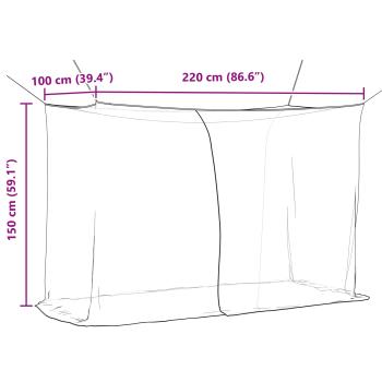 Moskito-Netz für das Bett 3 Stk. 156 Mesh Schwarz Polyester