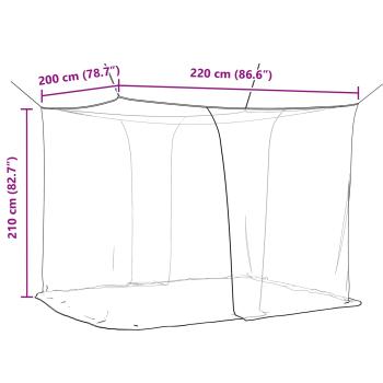 Moskito-Netz für das Bett 3 Stk. 156 Mesh Schwarz Polyester