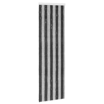 Insektenschutzvorhang Chenille Grau und Schwarz 56 x 185 cm