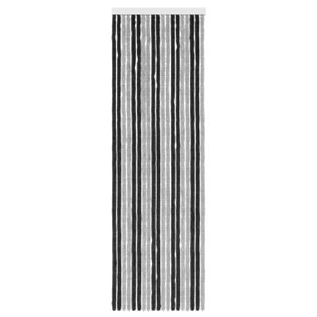 Insektenschutzvorhang Chenille Grau und Schwarz 56 x 185 cm