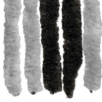 Insektenschutzvorhang Chenille Grau und Schwarz 56 x 185 cm