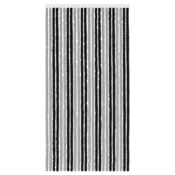 Insektenschutzvorhang Chenille Grau und Schwarz 100 x 200 cm