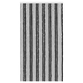 Insektenschutzvorhang Chenille Grau und Schwarz 118 x 220 cm