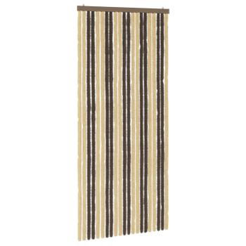 Insektenschutzvorhang Chenille Dunkelbraun und Beige