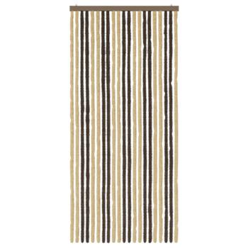 Insektenschutzvorhang Chenille Dunkelbraun und Beige