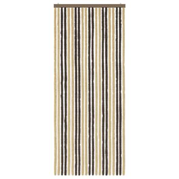 Insektenschutzvorhang Chenille Dunkelbraun und Beige