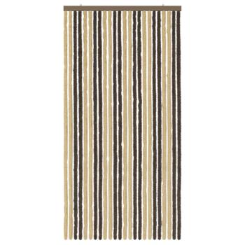 Insektenschutzvorhang Chenille Dunkelbraun und Beige