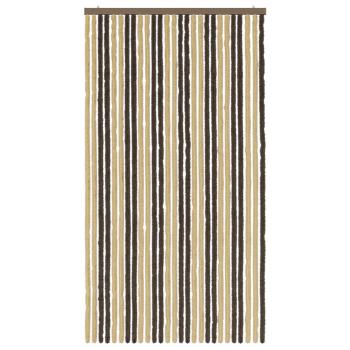 Insektenschutzvorhang Chenille Dunkelbraun und Beige