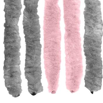Insektenschutzvorhang Chenille Silber Grau und Rosa