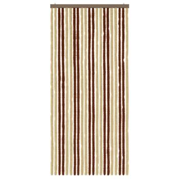 Insektenschutzvorhang Chenille Braun und Beige 90 x 200 cm
