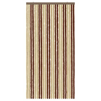 Insektenschutzvorhang Chenille Braun und Beige 100 x 200 cm