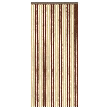 Insektenschutzvorhang Chenille Braun und Beige 100 x 220 cm