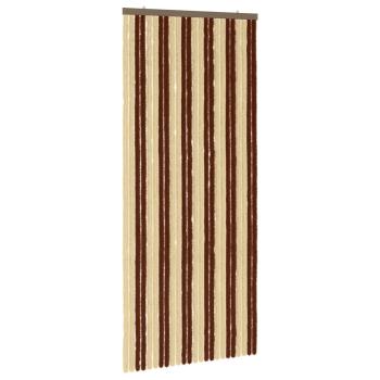 Insektenschutzvorhang Chenille Braun und Beige 100 x 230 cm