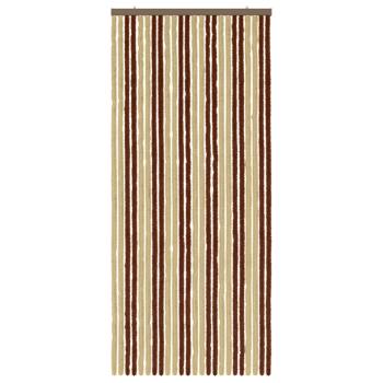 Insektenschutzvorhang Chenille Braun und Beige 100 x 230 cm