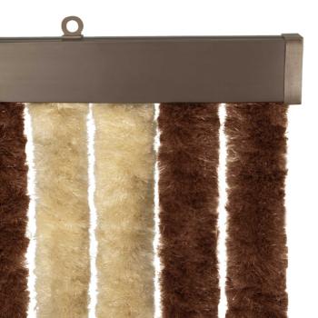 Insektenschutzvorhang Chenille Braun und Beige 118 x 220 cm