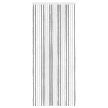 Insektenschutzvorhang Chenille Grau und Weiß 90 x 220 cm