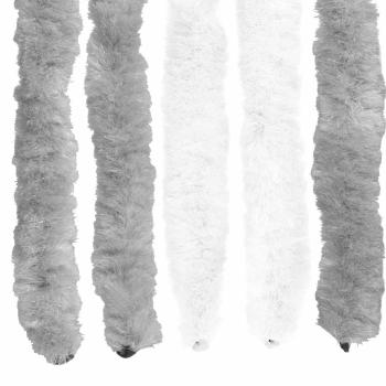 Insektenschutzvorhang Chenille Grau und Weiß 100 x 220 cm