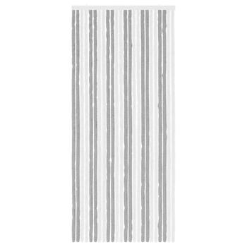 Insektenvorhang Chenille Grau und Weiß 100 x 230 cm 100% PP