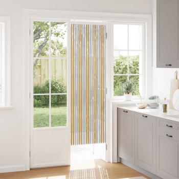 ARDEBO.de - Insektenschutzvorhang Chenille Grau und Beige 56 x 185 cm
